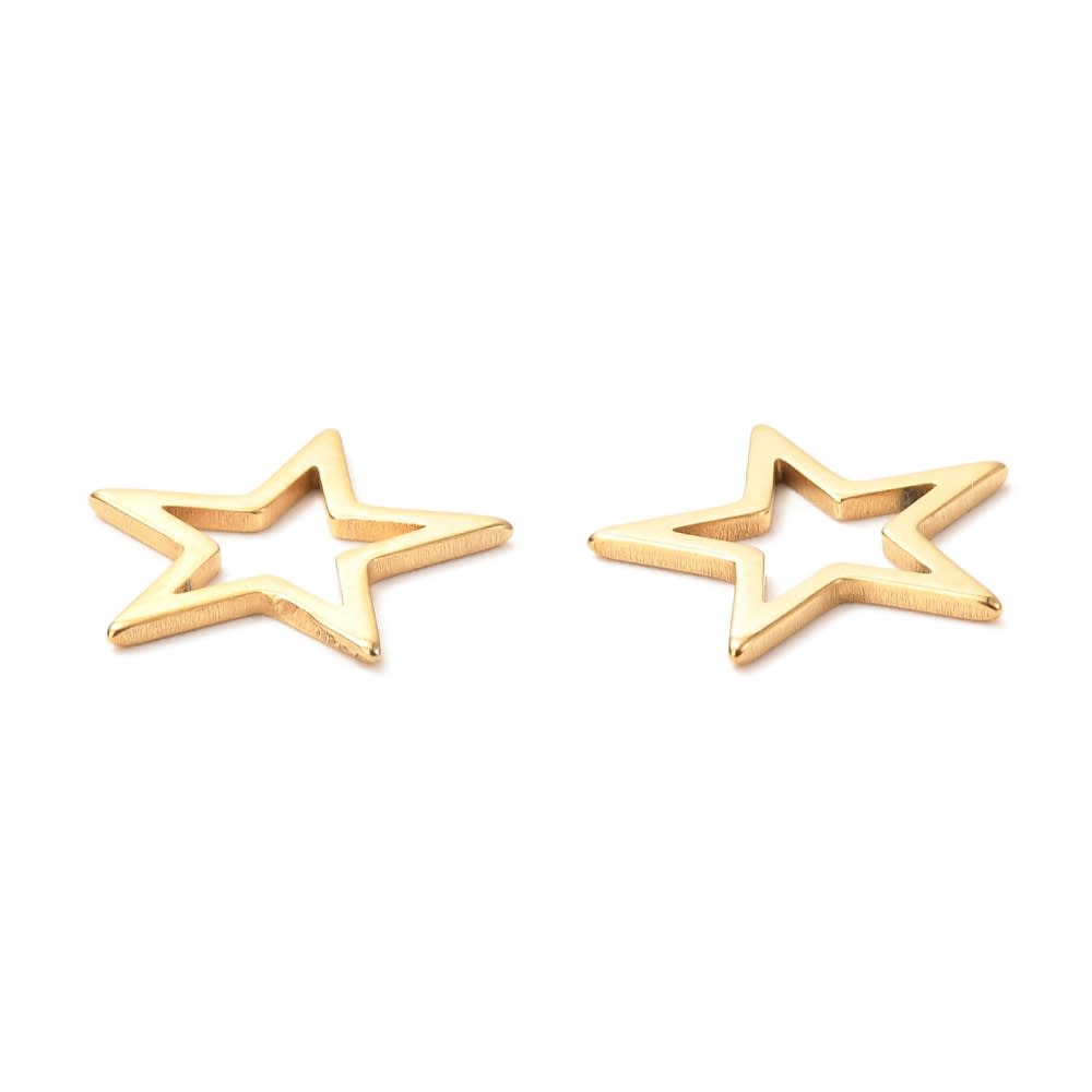 Figura cerrada estrella corazón círculo acero dorado / unidad2