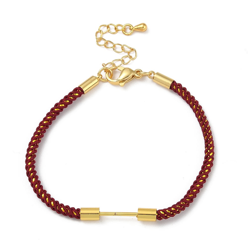Base de pulsera cordón nailon trenzado con barra ajustable / unidad6