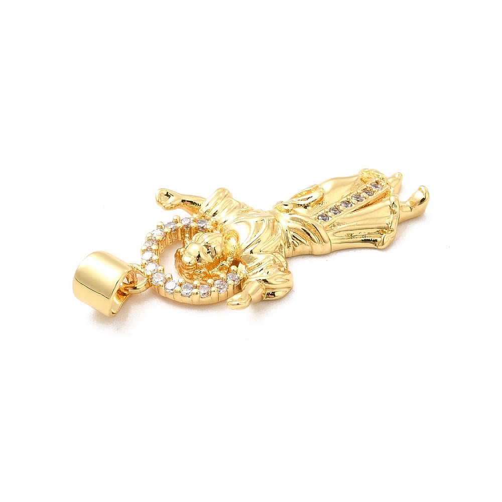 Dije colgante Divino niño jesus 25.5 mm baño de oro / unidad3