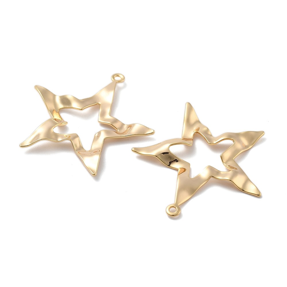 Maxi Dije colgante estrella 31.5 mm baño oro / unidad2