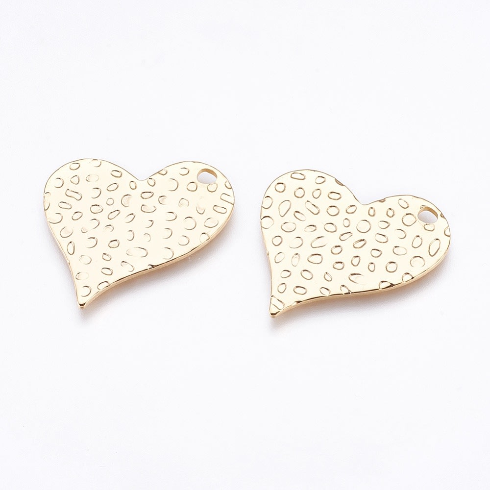 Maxi Dije colgante corazón 27 mm baño oro / unidad1