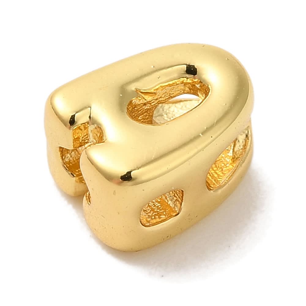 Letras pasadoras lisas abecedario 9.5 mm baño oro / unidad3