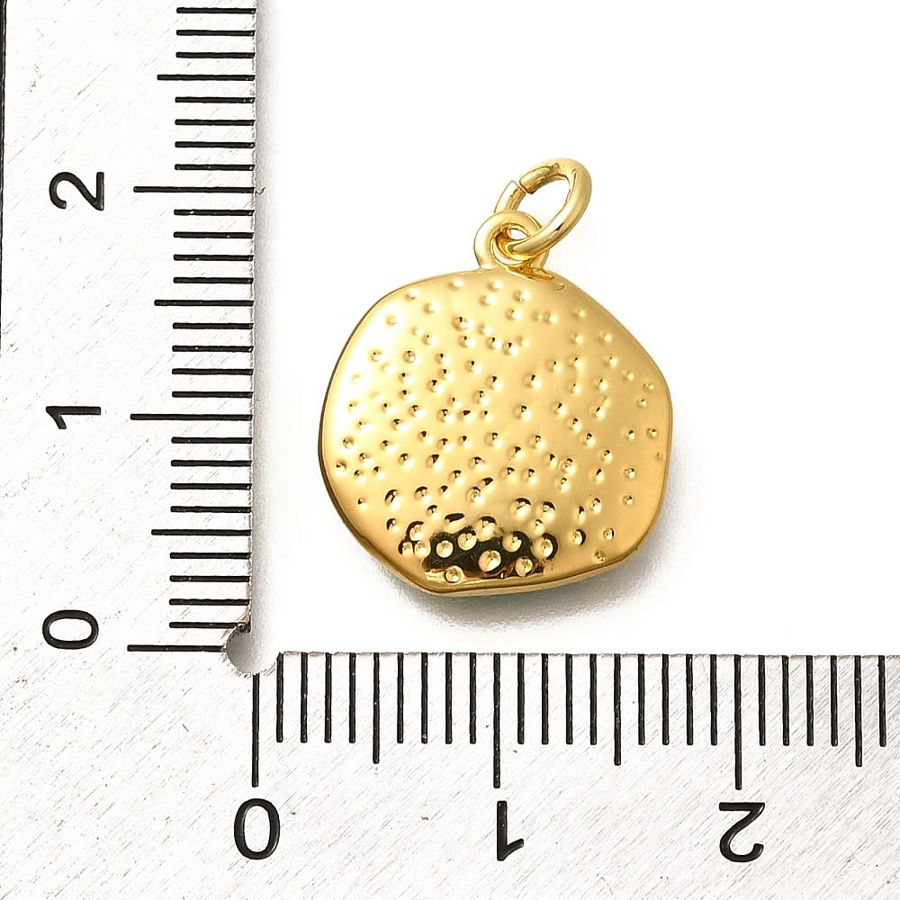 Dije colgante esmaltado estrella de mar 16 mm baño oro / unidad2