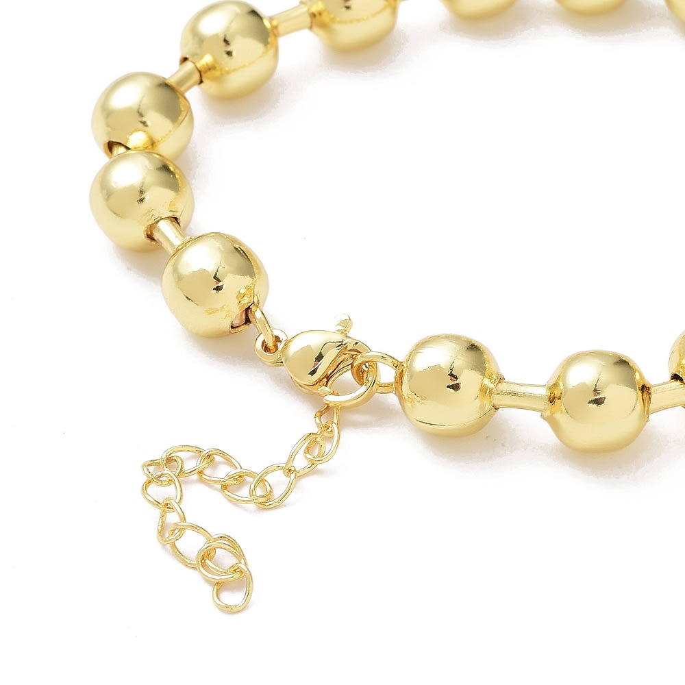 Pulsera minimalista balines chunky baño de oro / unidad5