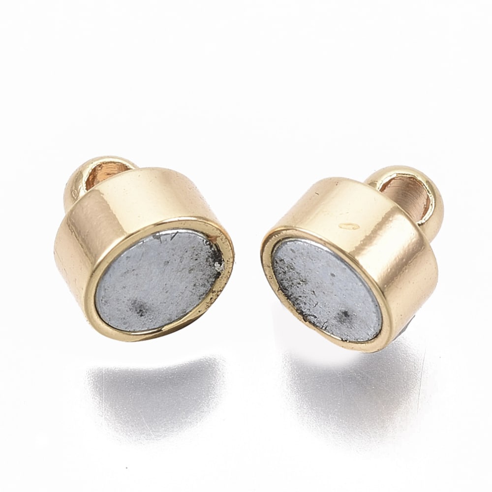 Broche tubular magnético baño de oro / set2