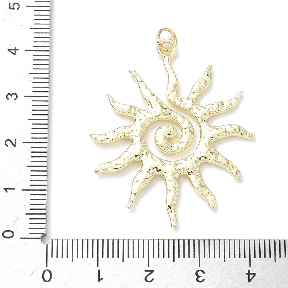 Maxi dije colgante sol 40 mm verano baño de oro / unidad3