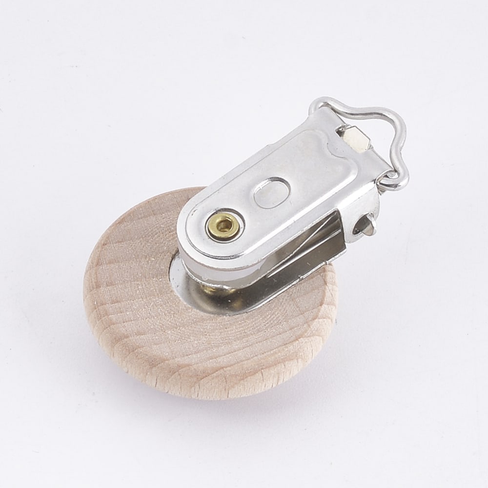 Clip sujetador de madera portachupete bebés / unidad3