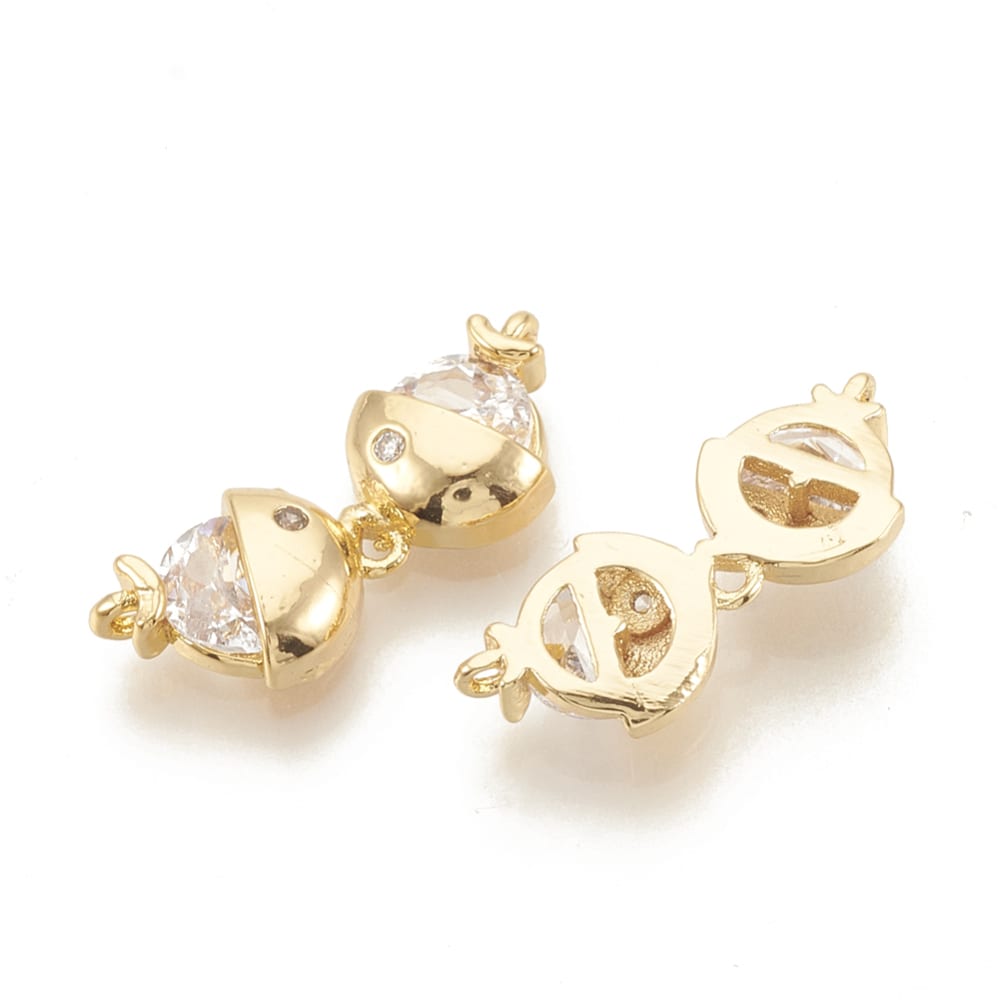 Dije conector beso pescado pez baño de oro / unidad2