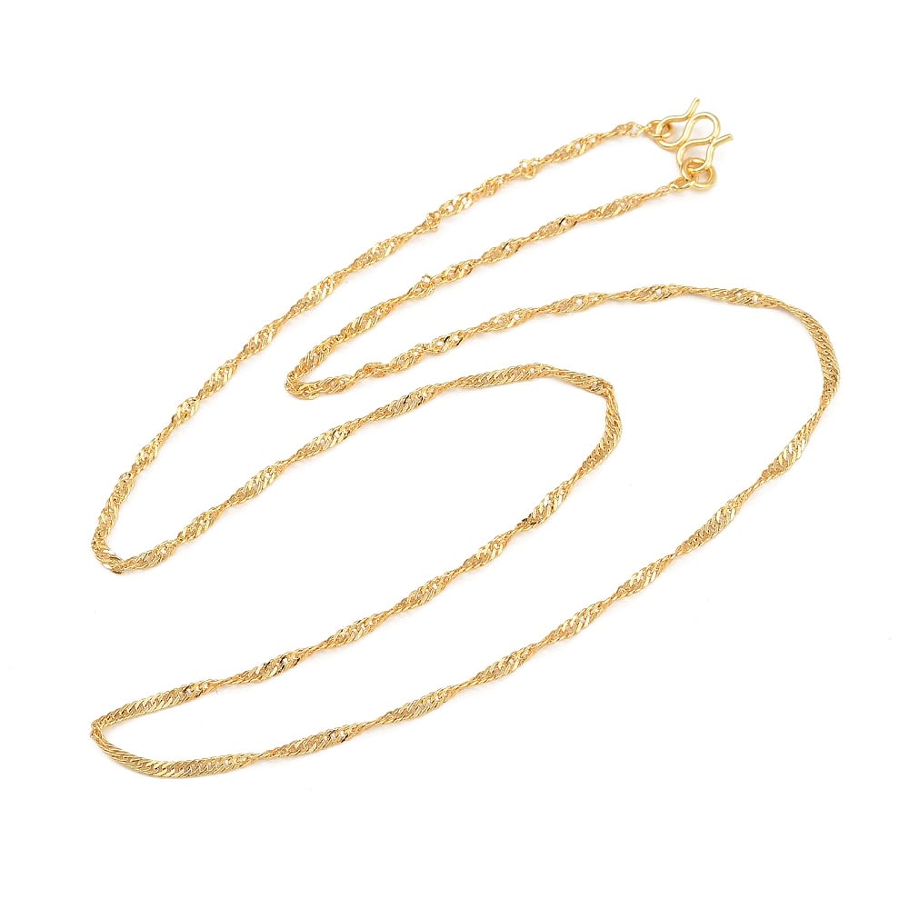 Cadena armada tejido singapur 1.7 mm baño oro / unidad3