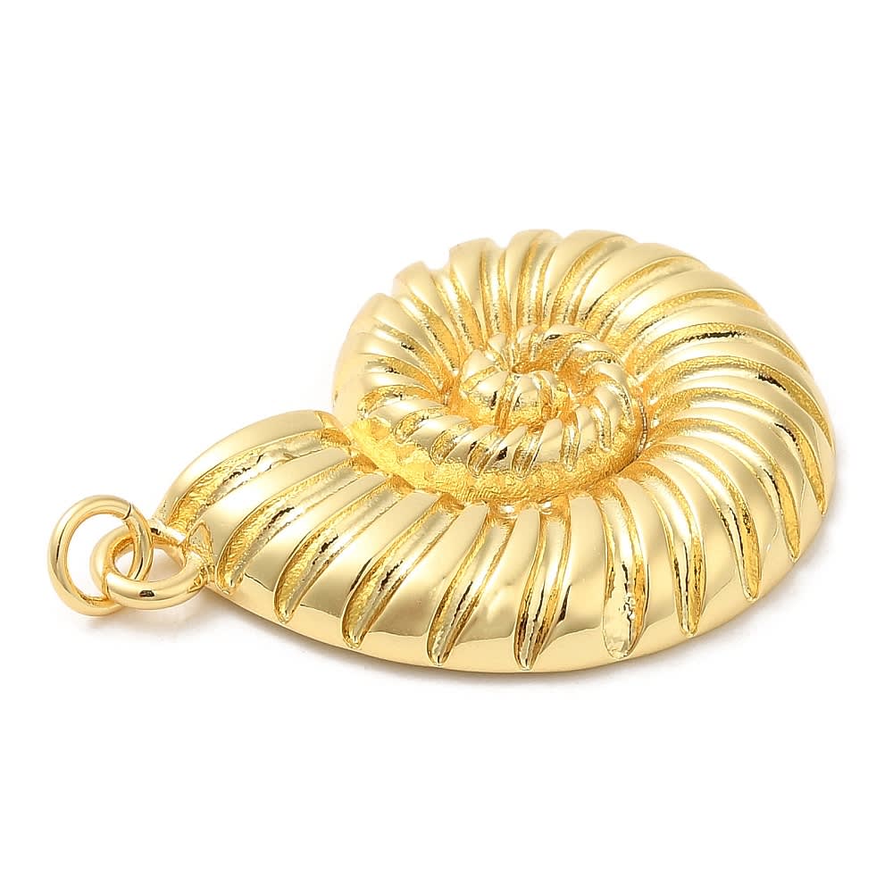 Maxi Dije colgante caracol terrestre 33.5 mm baño de oro / unidad2