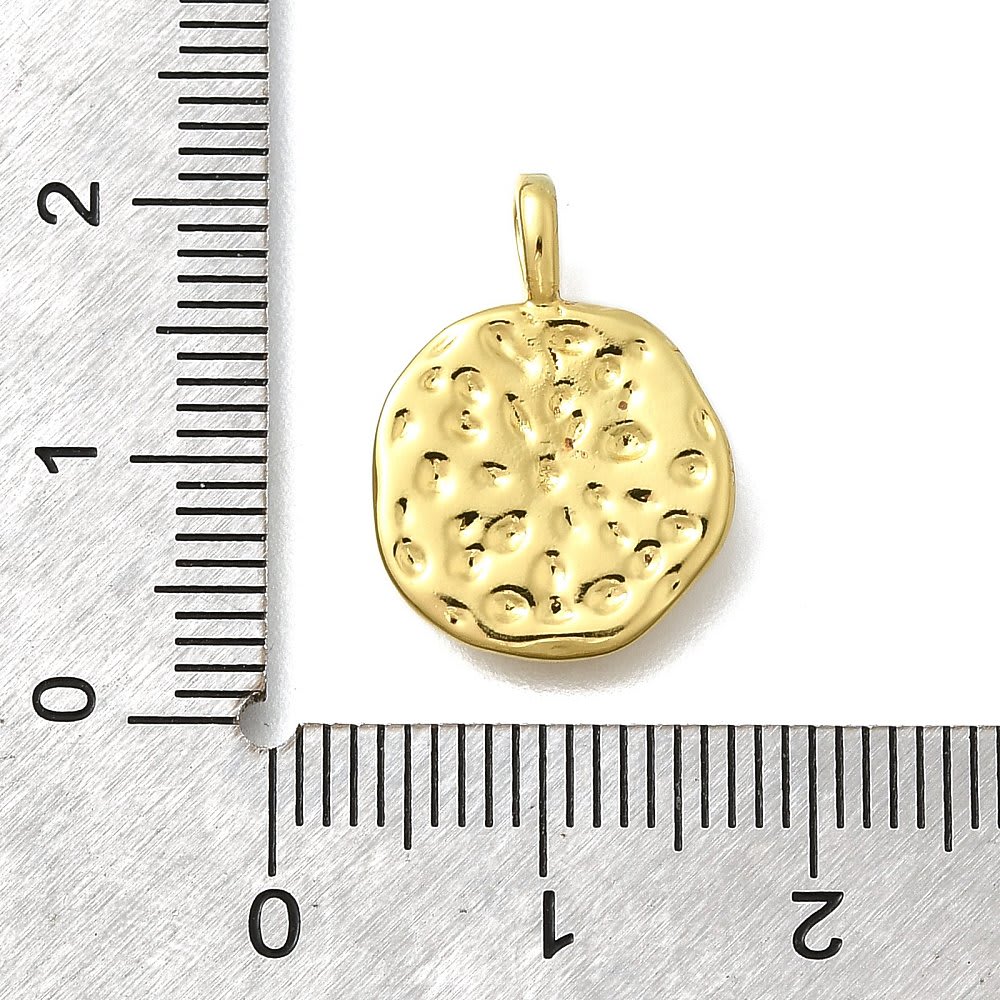 Dije colgante esmaltado corazón 18.5 mm baño oro / unidad3