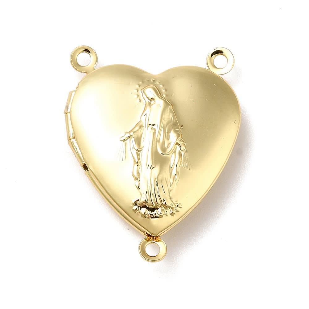 Relicario foto portafoto locket vitela centro rosario virgen milagrosa / unidad1