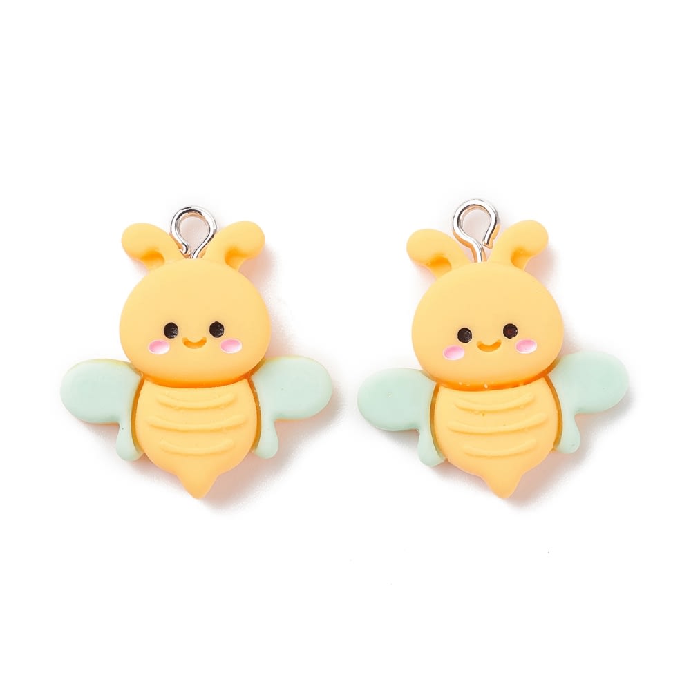 Dije colgante abeja 25.5 mm resina / unidad3