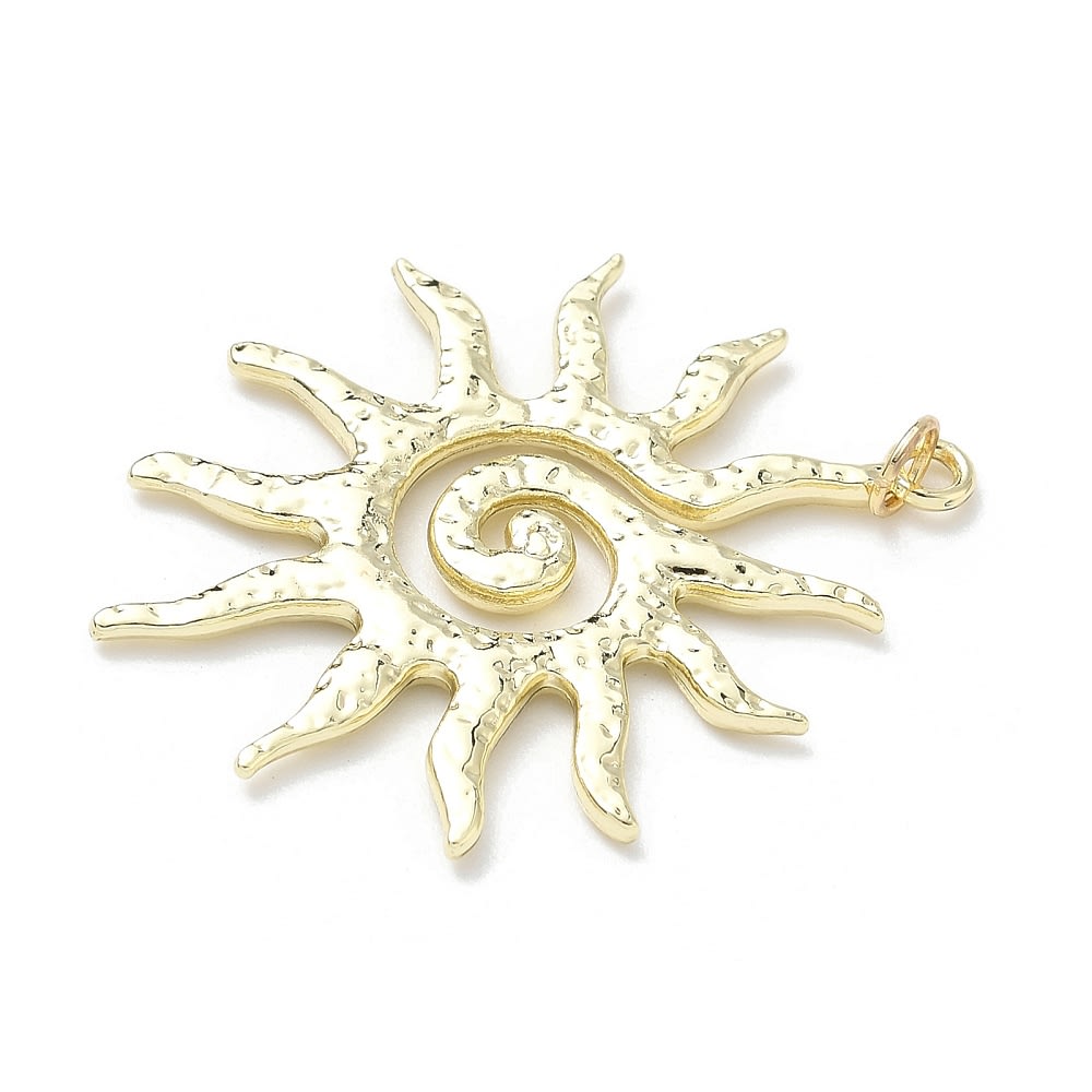 Maxi dije colgante sol 40 mm verano baño de oro / unidad1