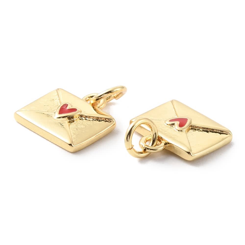 Dije colgante sobre 10.5 mm baño de oro / unidad2