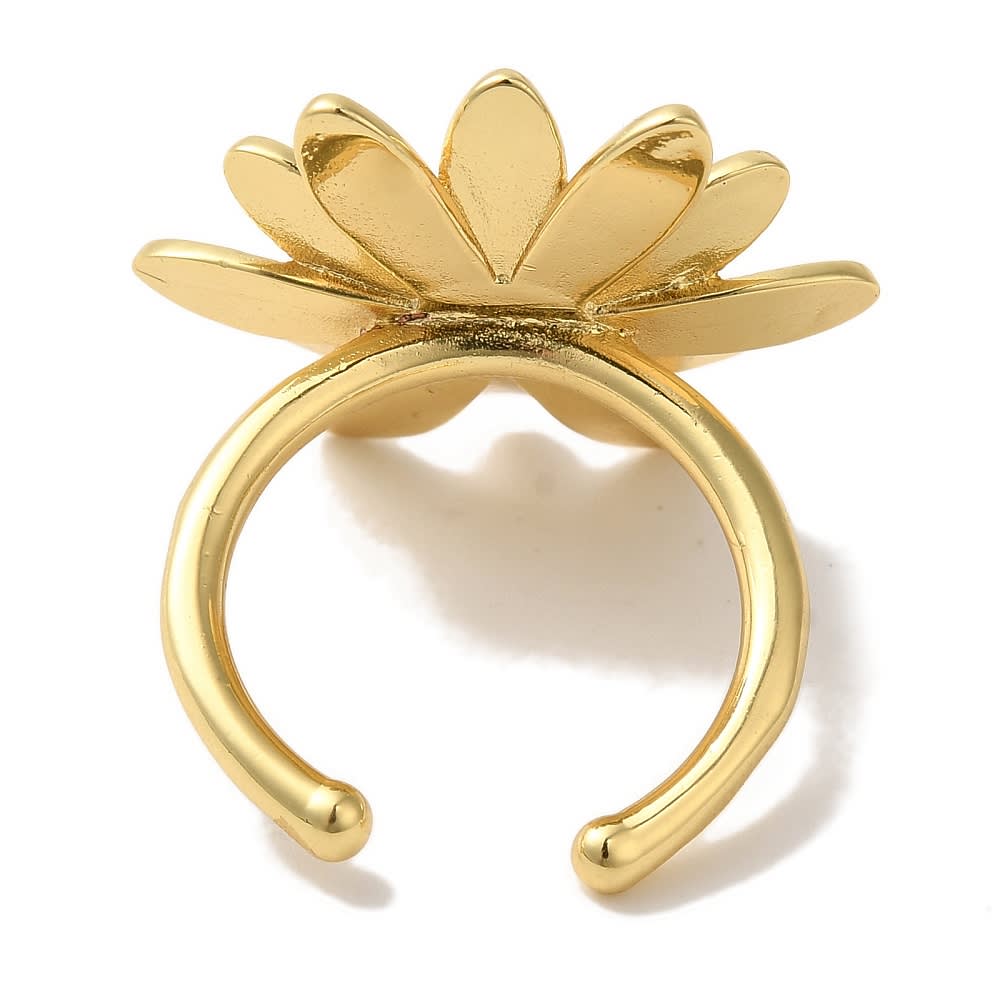 Anillo ajustable flor margarita baño de oro / unidad3