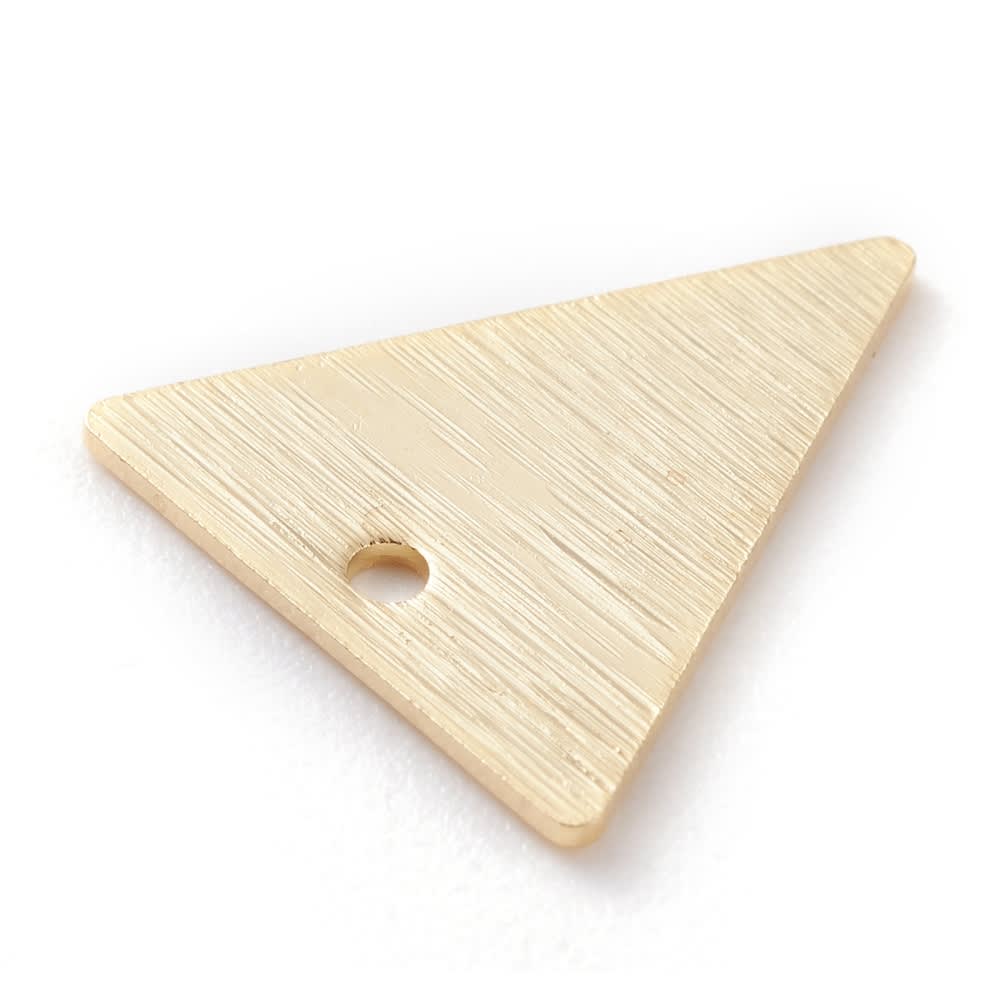 Dije colgante triángulo 13 mm baño de oro / unidad2