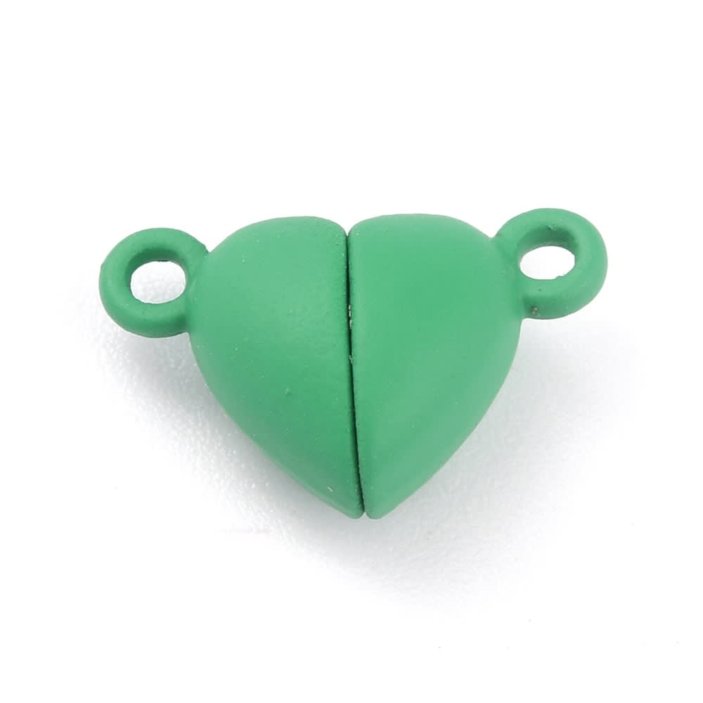 Broche corazón esmaltado magnético / set4