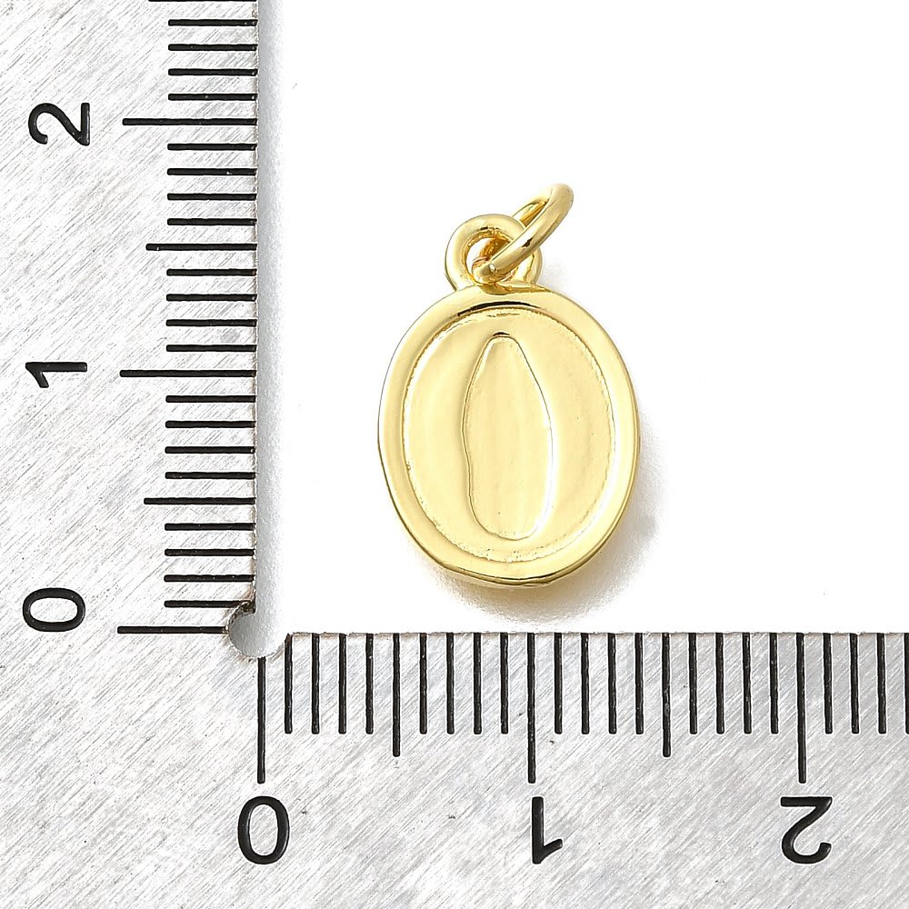 Dije colgante virgen Guadalupe 14.5 mm baño de oro / unidad3