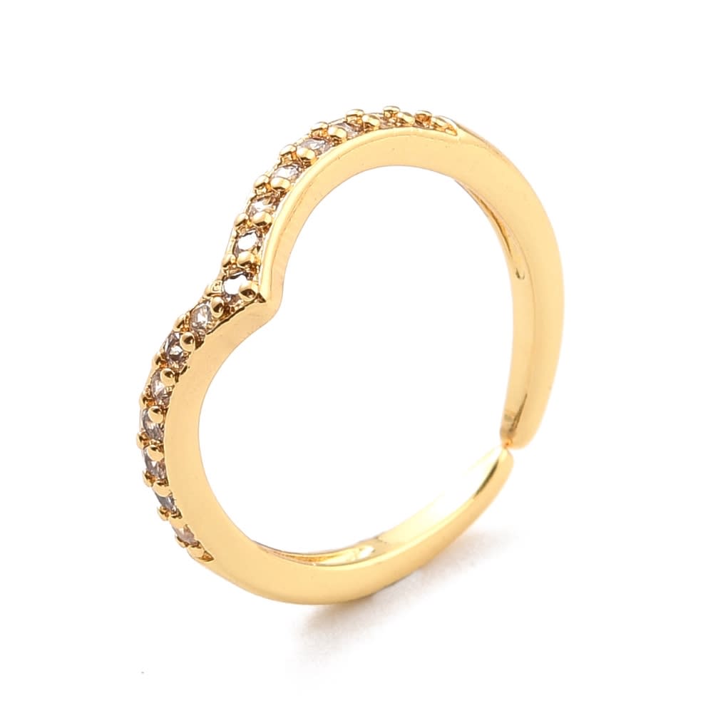 Anillo ajustable tiara baño de oro / unidad2