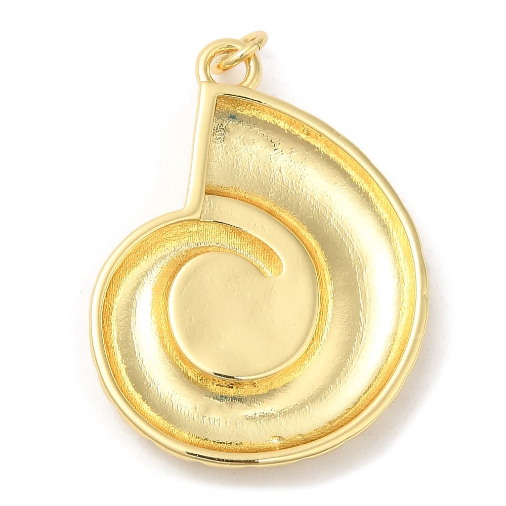 Maxi Dije colgante caracol terrestre 33.5 mm baño de oro / unidad3