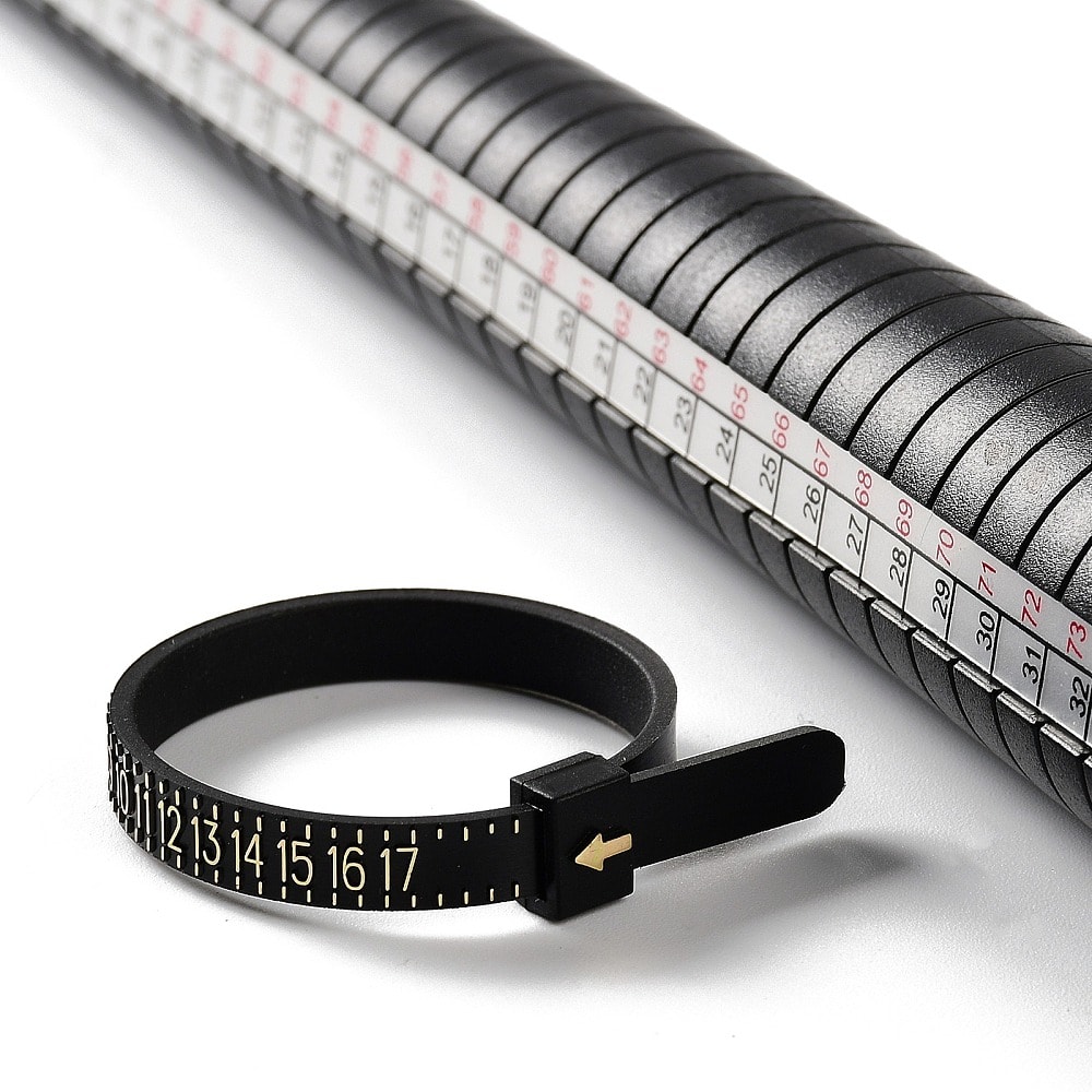 Kit Medidor Anillo Probador Dedos Paño mandril Limpiador Joyas / set2