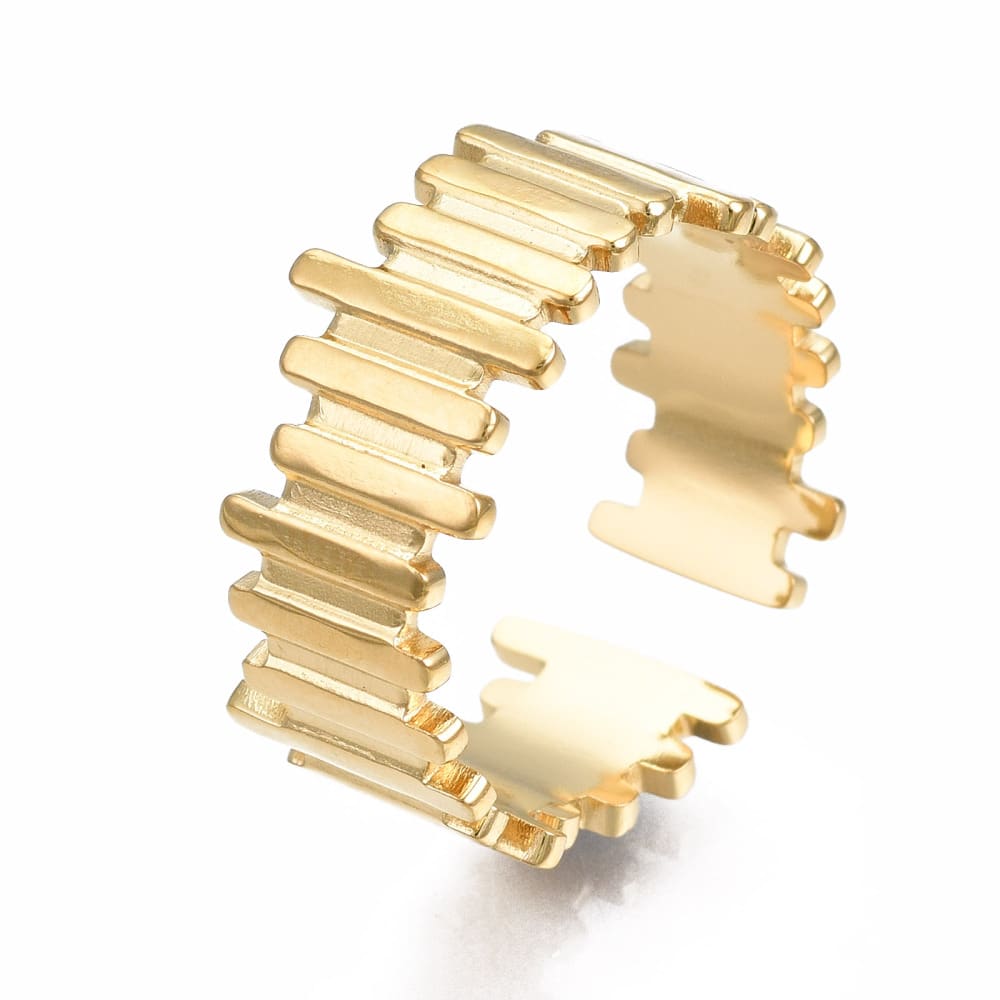 Anillo ajustable Barras chunky acero / unidad1
