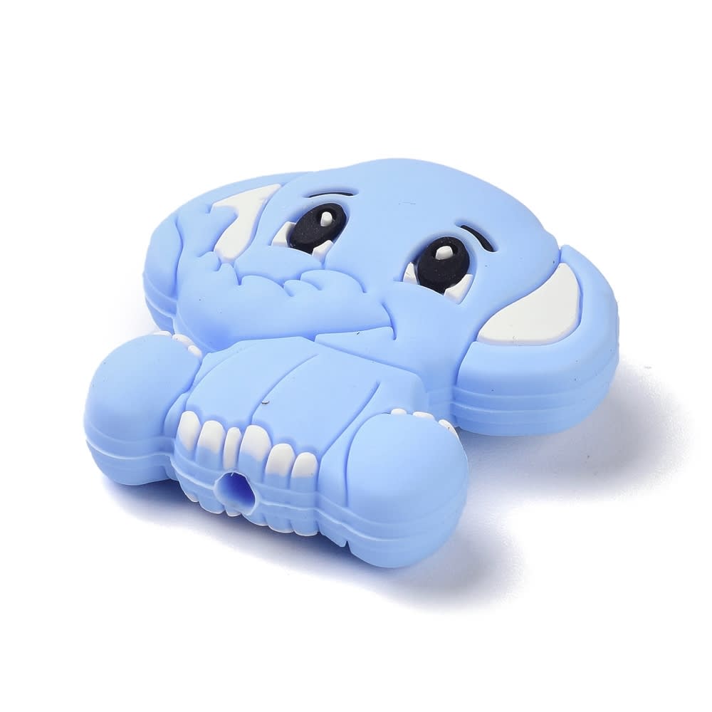 Mordedor pasador silicona elefante bebé portachupete / unidad2