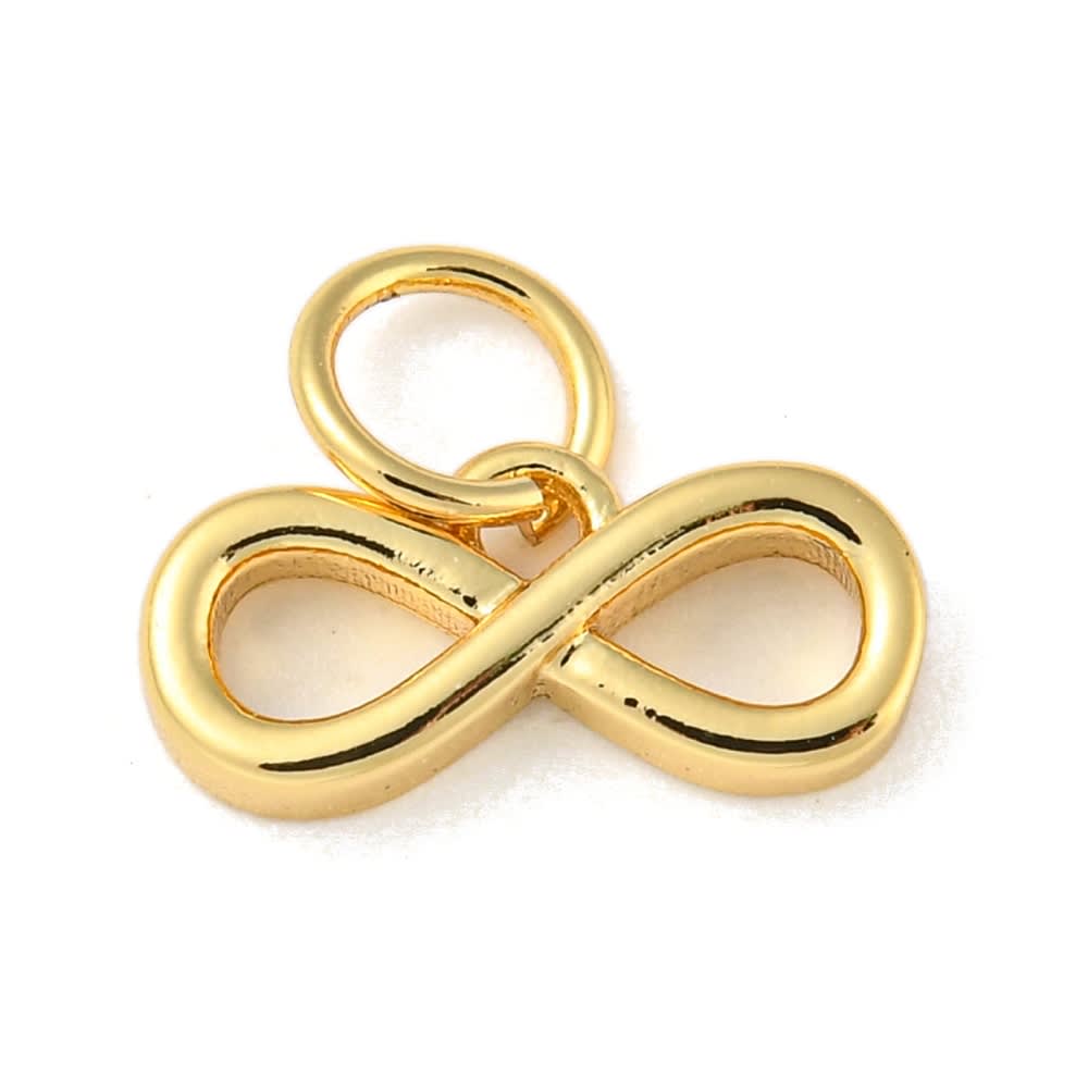 Dije colgante infinito 11.5 mm baño oro / unidad1