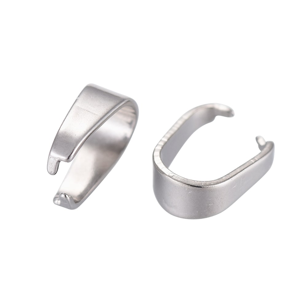 Porta dije Valier acero plateado / 10 uds1