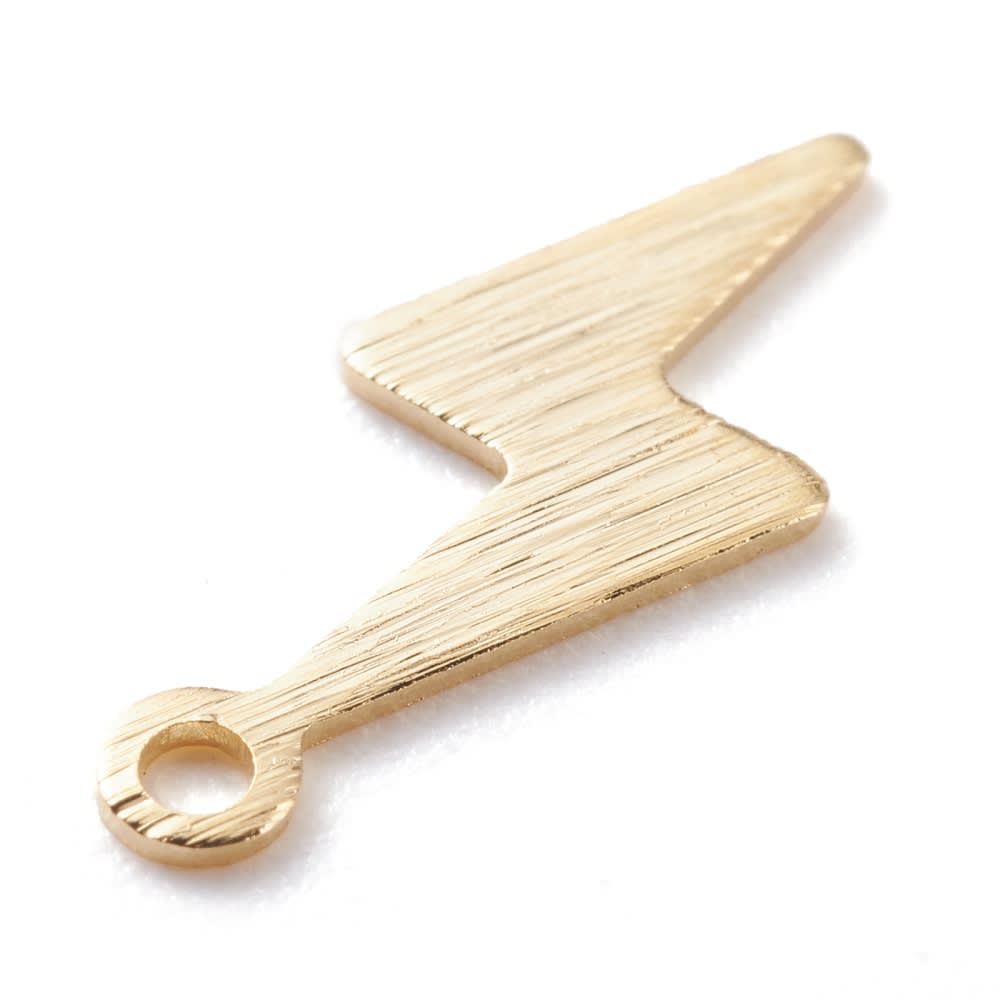 Dije colgante rayito 14 mm baño de oro / unidad2