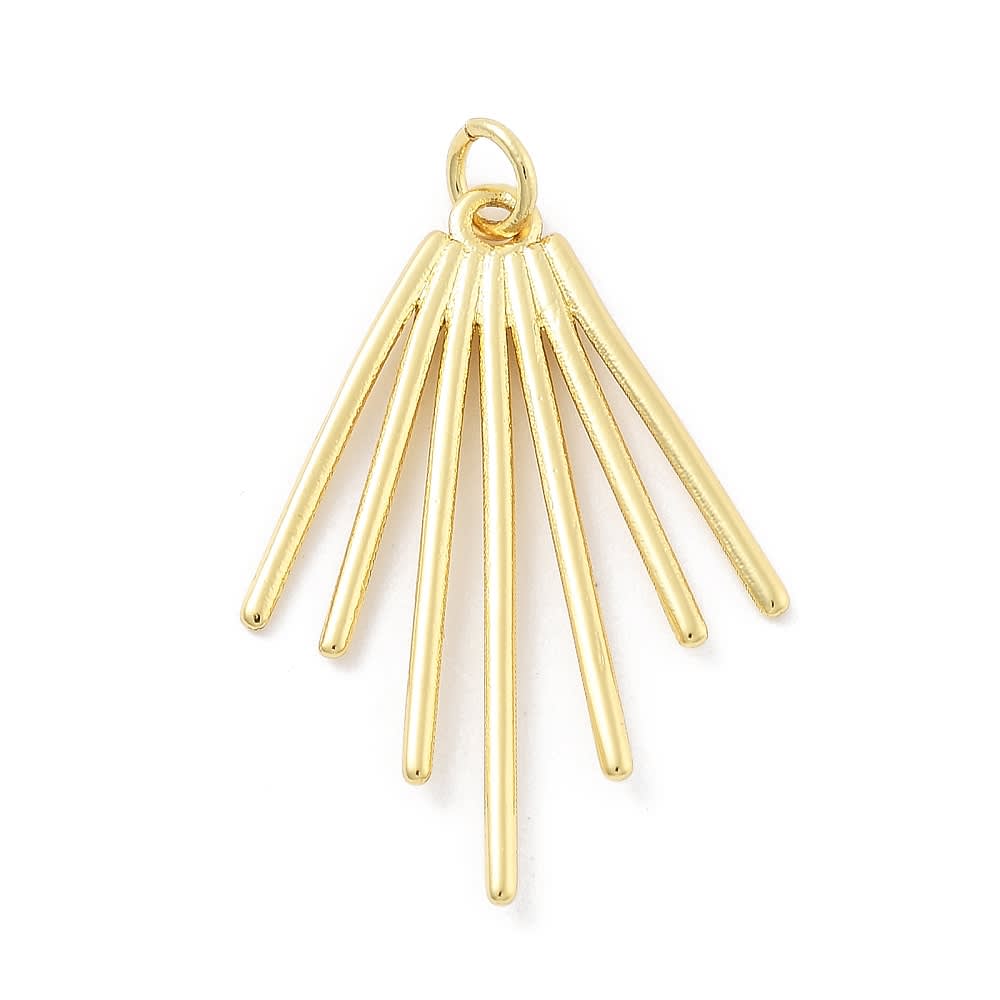 Maxi dije colgante abanico líneas baño de oro / unidad1