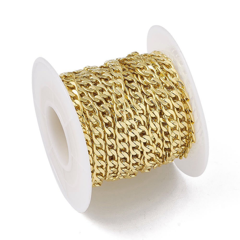 Cadena eslabón cubano baño de oro / metro2