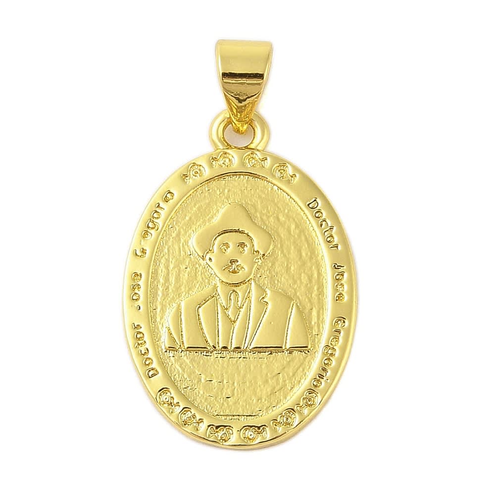 Dije colgante Dr. José Gregorio Hernández baño de oro / unidad1