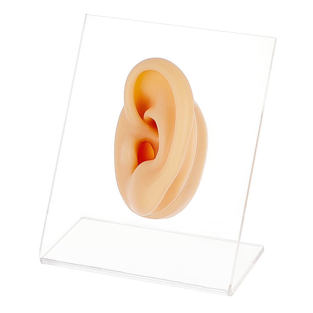 Exhibidor mostrario oreja aros ear cuff de silicona con soporte de acrílico / unidad1