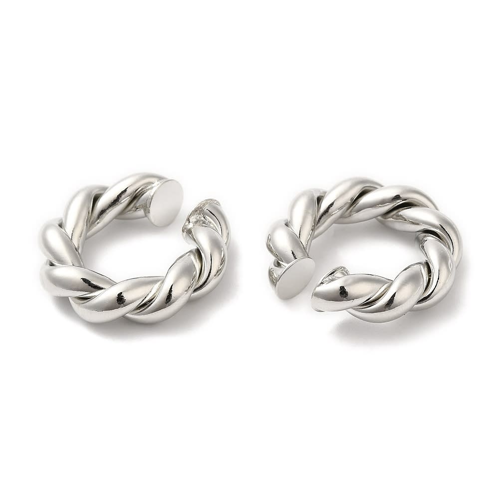 Ear cuff solitarios elegante grueso torneado 25 mm chunky / unidad2