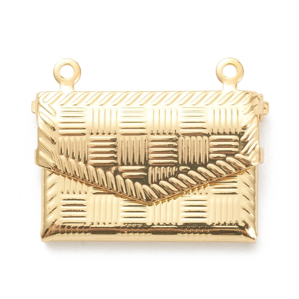 Relicario foto portafoto locket bolso mano Baño de Oro / unidad3