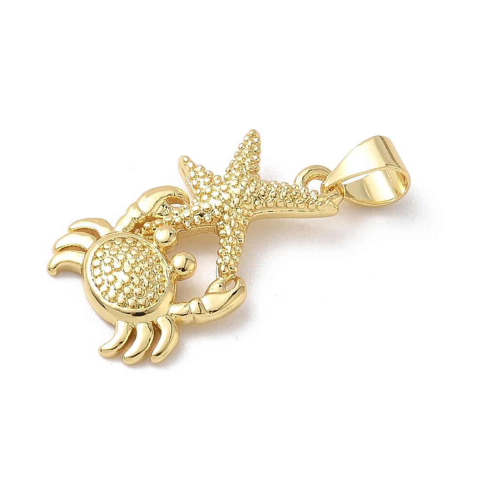 Dije colgante estrella de mar cangrejo verano baño de oro / unidad2