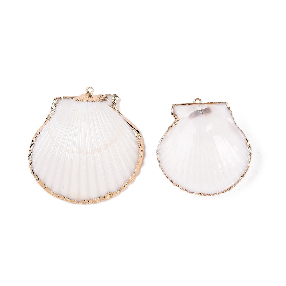 Dije colgante maxi concha mar ostra 38 mm  / unidad2