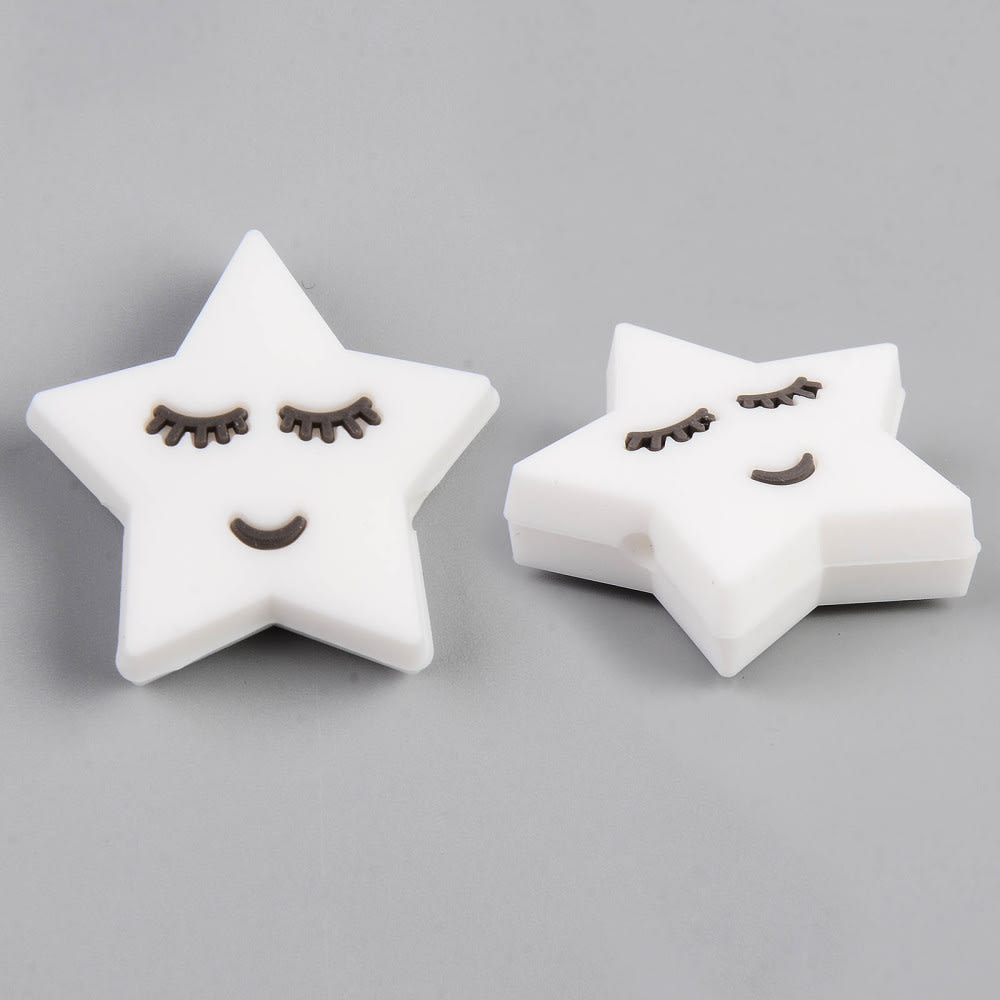 Mordedor silicona estrella bebé portachupete / unidad1