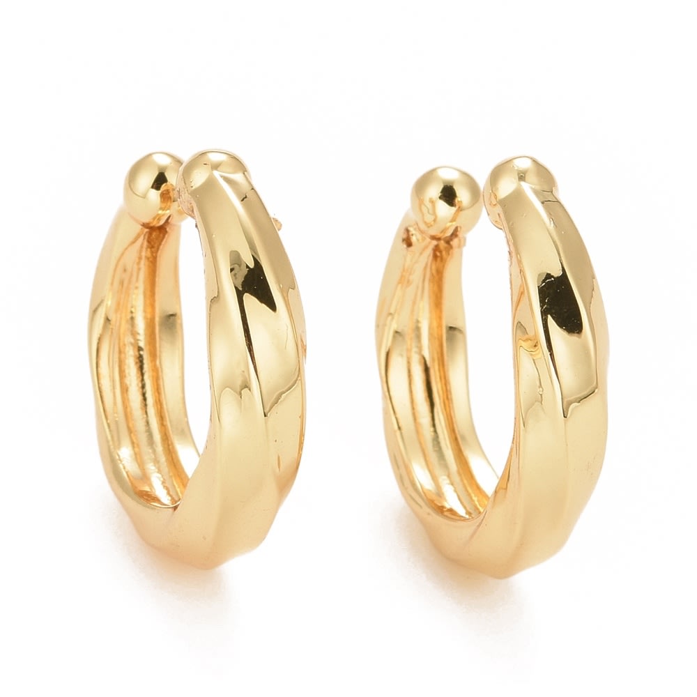 Ear cuff solitarios elegante grueso chunky baño de oro / unidad1