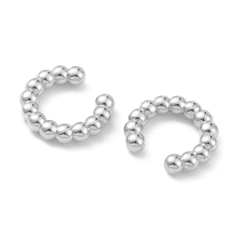 Ear cuff solitarios chunky balines 14 mm / unidad2