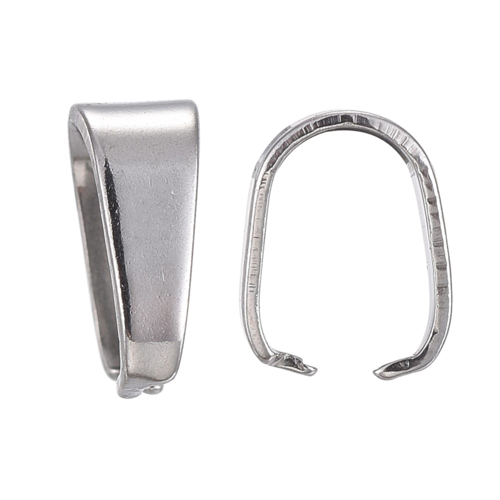 Porta dije Valier acero plateado / 10 uds3