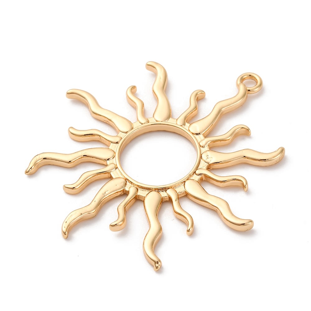 Maxi dije colgante sol 50 mm verano baño de oro / unidad2