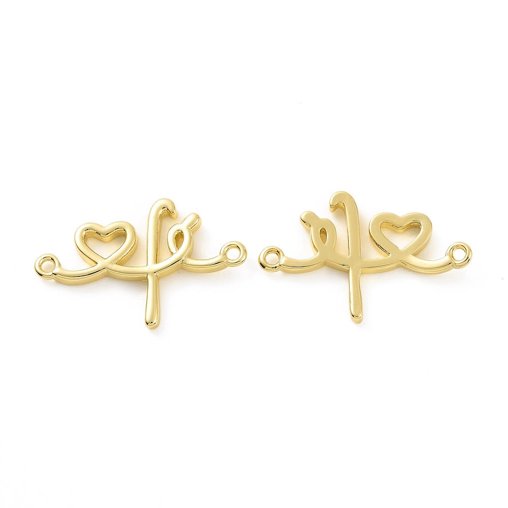 Dije conector fe religioso baño de oro platino / unidad3