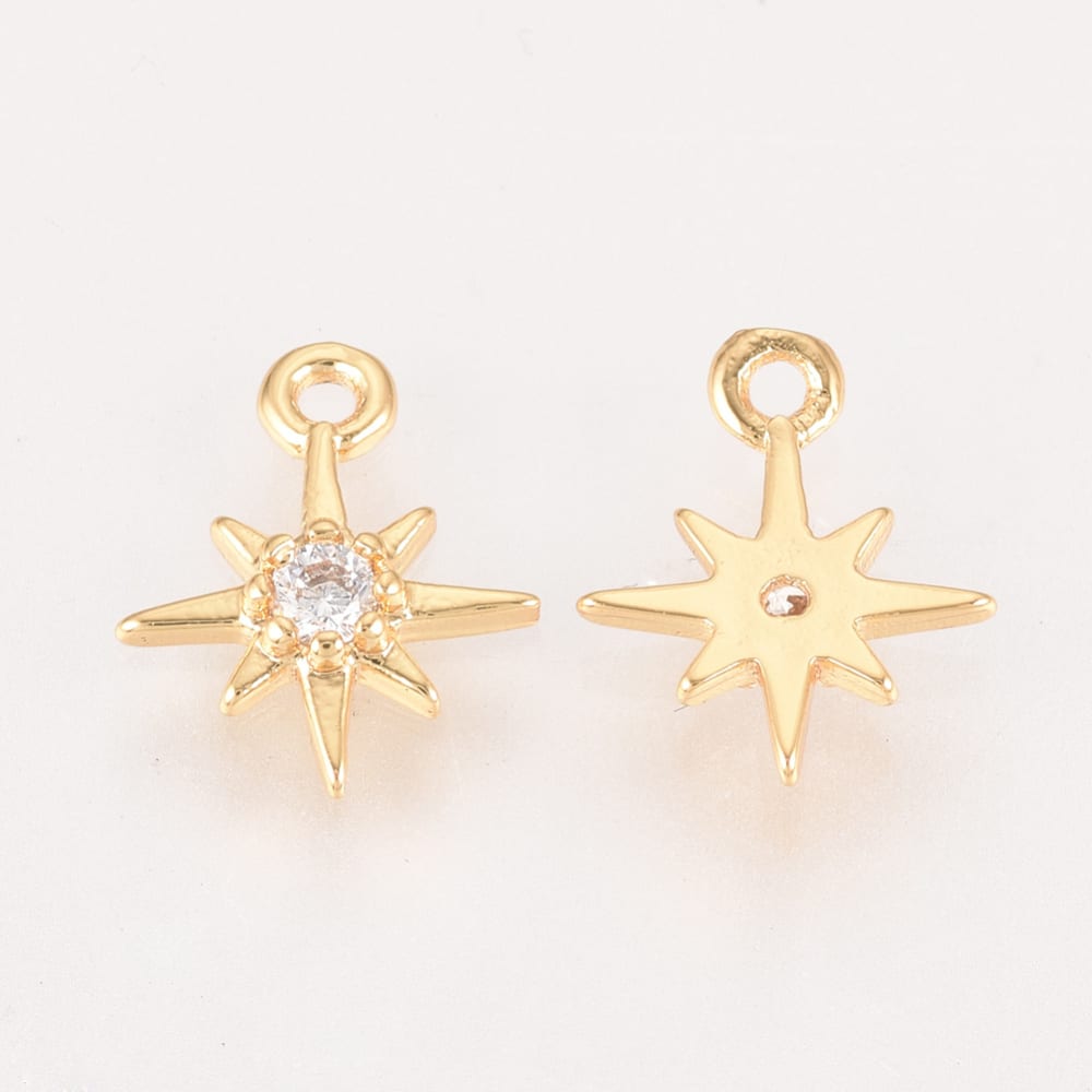 Dije mini estrella fugaz baño de oro / unidad3