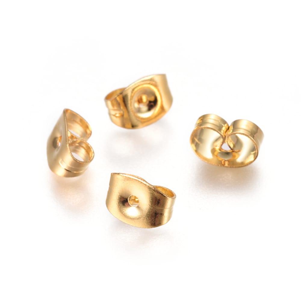 Tapones de aros 6x4.5 mm tipo mariposa acero / gramo1