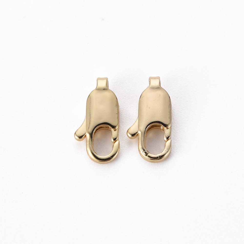 Broche caimán 12 mm baño de oro / unidad1