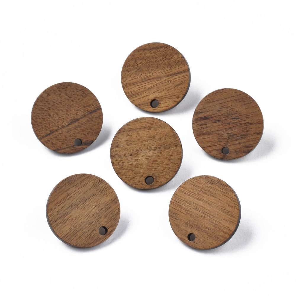 Base de aros topito redondo 20 mm madera de nogal / par3