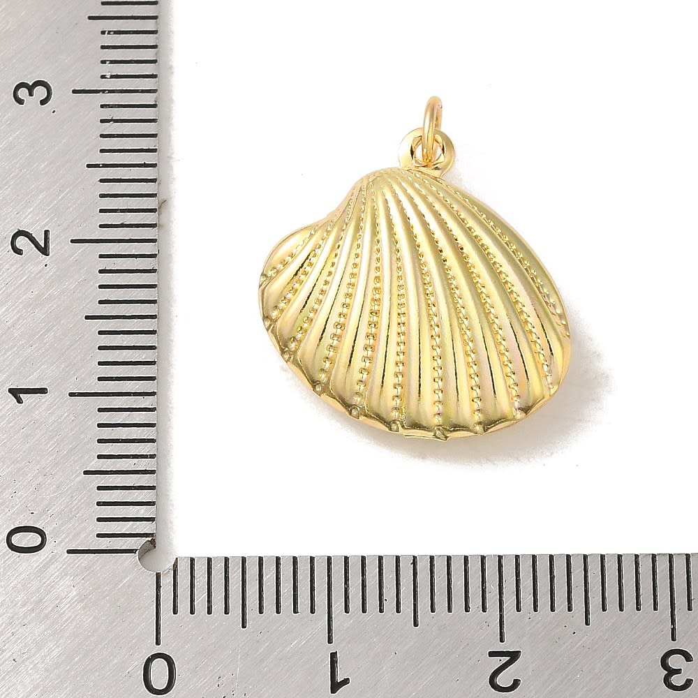 Dije colgante concha baño de oro / unidad3